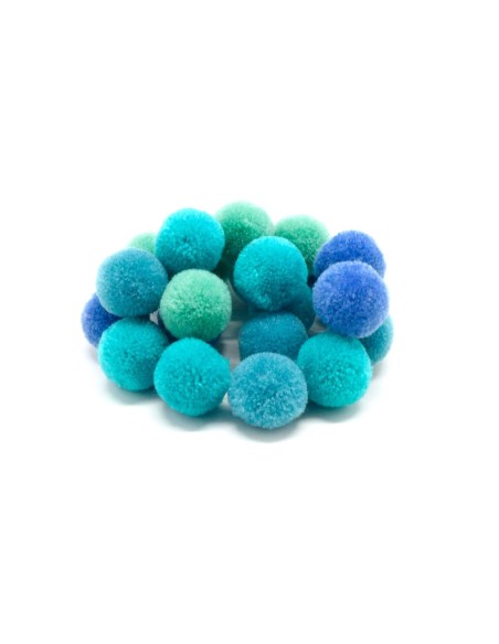 Pompon rond synthétique 20mm