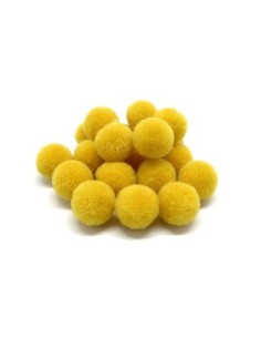 Pompon rond jaune moutarde 2cm pour customisation, couture, embelissement 2