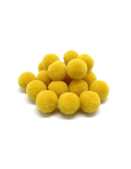 Pompon rond jaune pour embellissement