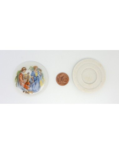 Cabochon en porcelaine style romantisme vintage