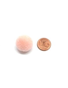Pompon rond rose pastel 18mm pour couture, trousse, foulard 2