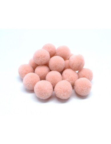 Pompon rond rose pastel 18mm pour drap de plage