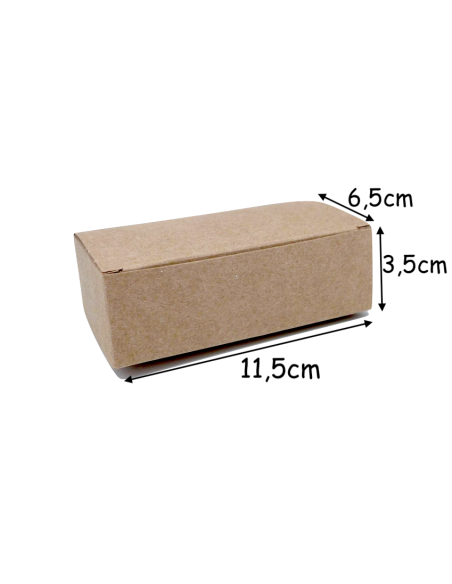 Boîte cadeau en carton à monter soi-même avec coeur évidé 5.5x5.5x2.5 cm  Kraft x1 - Perles & Co
