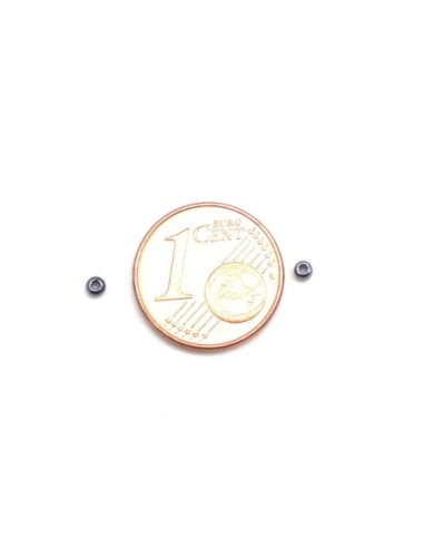 Petite perle 2mm gris hématite