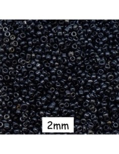 Perle de rocaille 2mm noir hématite