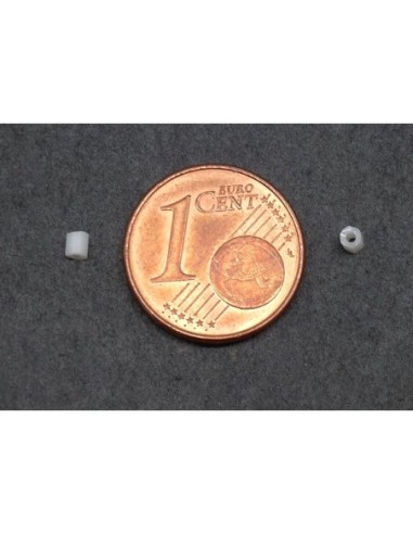 Perle tube 2mm blanc