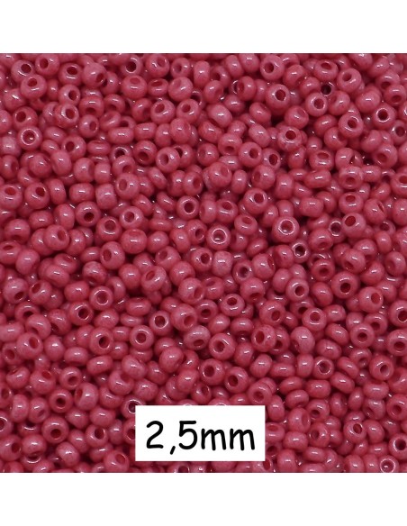 Perle de rocaille 2,5mm rose