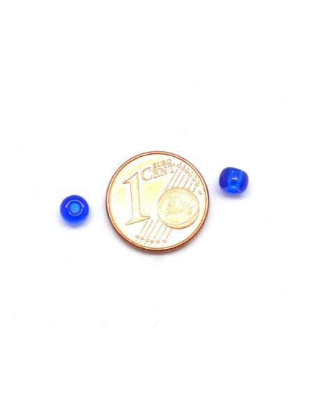 Grosse perle de rocaille bleu