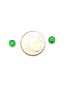 Perle de rocaille 5mm vert foncé transparent 2