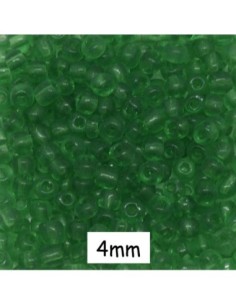 Perle de rocaille 4mm vert translucide