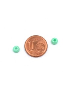 Perle de rocaille 5mm vert pâle nacré 2