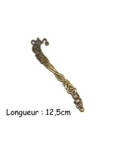 Grand Marque page théière à personaliser en métal de couleur bronze 12,5cm