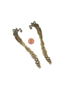 Grand Marque page théière à personaliser en métal de couleur bronze 12,5cm 2