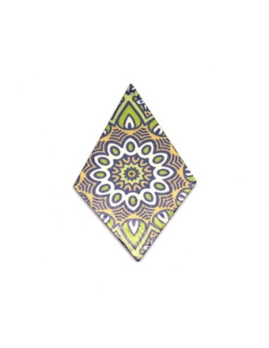 Grand pendentif en bois style rétro