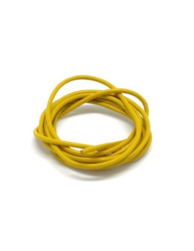 Cordon cuir 1,5mm jaune moutarde