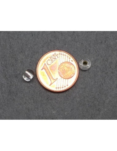 Perle de rocaille transparente 4mm pour kumihimo, broderie