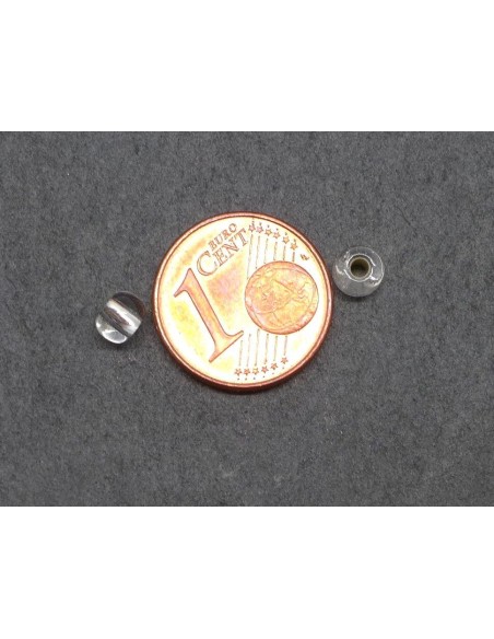 Perle de rocaille transparente 4mm pour kumihimo, broderie