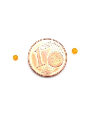 Perle de rocaille 2mm orange pour broderie, kumihimo