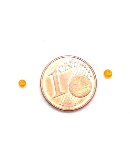 Perle de rocaille 2mm orange pour broderie, kumihimo