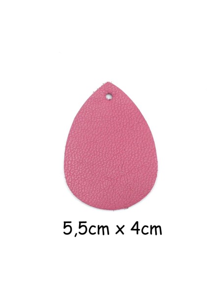 Pendentif en cuir rose en forme de goutte pour bijoux