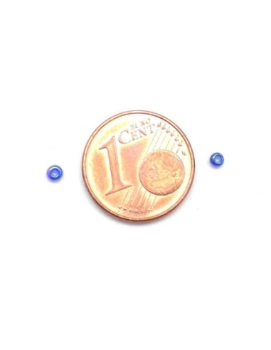 Mini perle de rocaille bleu irisé