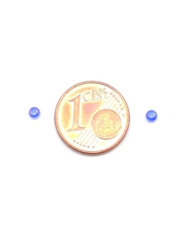 Petite perle de rocaille 2,5mm de couleur bleu