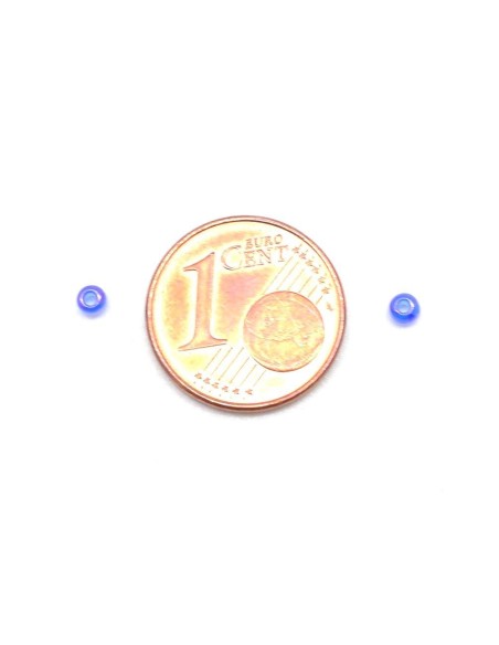 Petite perle de rocaille 2,5mm de couleur bleu