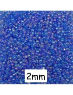 Perle de rocaille 2mm bleu ciel