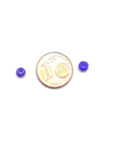 Perle 4mm bleu outremer violet