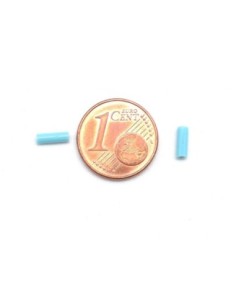 Perle de rocaille tube 6mmx2mm bleu ciel pastel 2