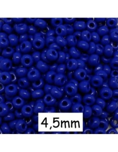 Perle de rocaille 4,5mm bleu saphir