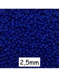 Perle de rocaille 2,5mm bleu saphir