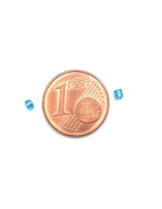 Perle de rocaille 2,5mm bleu paon soit environ 2040 perles 2