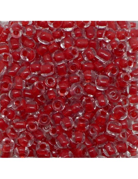 30g perles de rocaille 4mm transparente intérieur rouge soit environ 400 perles 30g perles de rocaille 4mm transparente intérieur rouge soit environ 400 perles