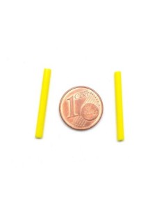 Perle de rocaille tube 25mm x 2,5mm jaune 2