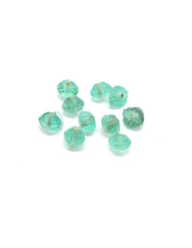 Perle toupie 6mm en verre pour bracelet wrap