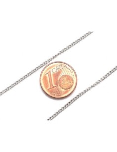 Chainette fine maille gourmette argenté en acier inoxydable résistante 2