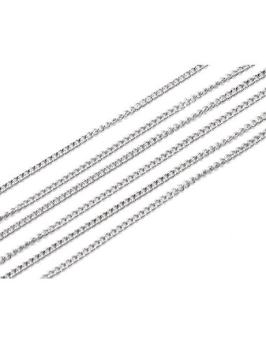 Chaine argenté en acier inoxydable