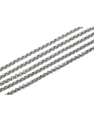 Chainette maille ronde en acier inox, maillon 3mm