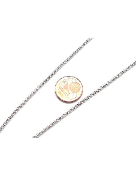 Chainette argenté en acier ions très fine