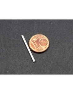 Perle tube en métal argenté lisse 25mm - idéal création géométrique et graphique 2