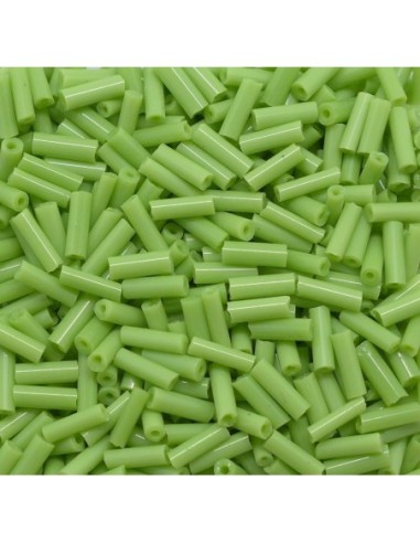 Perle de rocaille tube pour tissage vert anis