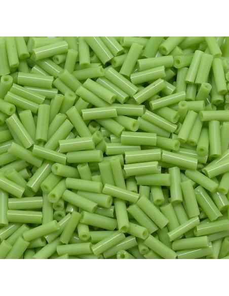 Perle de rocaille tube pour tissage vert anis