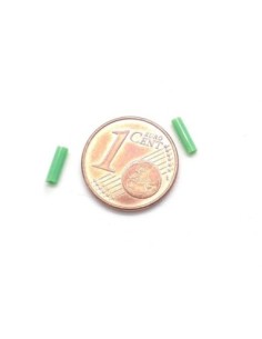 Perle de rocaille tube 6,5mm x 2mm vert environ 660 perles 2