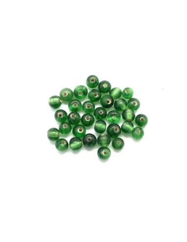 Perle ronde verte 4mm pour bracelet wrap