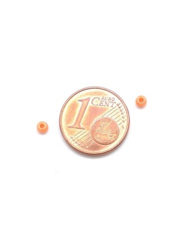 Perle de rocaille 2,5mm orange saumon nacré environ 1800 perles