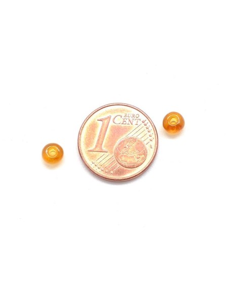 Perle de rocaille ambre 4mm pour création DIY Perle de rocaille ambre 4mm pour création DIY