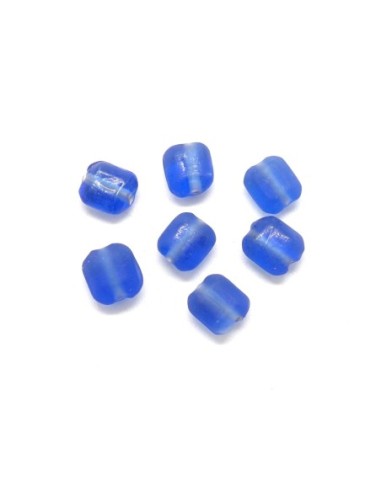 Perle carré bleu saphir pour bracelet wrap