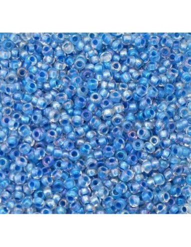Petite Perle de rocaille 2,5mm bleu irisé