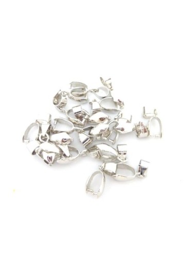 Attache pendentif en métal argenté pas chère